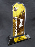 7" Peak Acrylic Award - Soccer