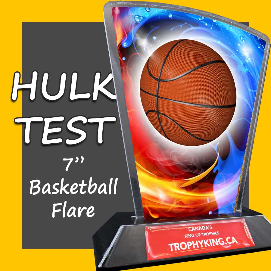 7" Flare Acrylic Award -  Basketball (hulk app testing product)
