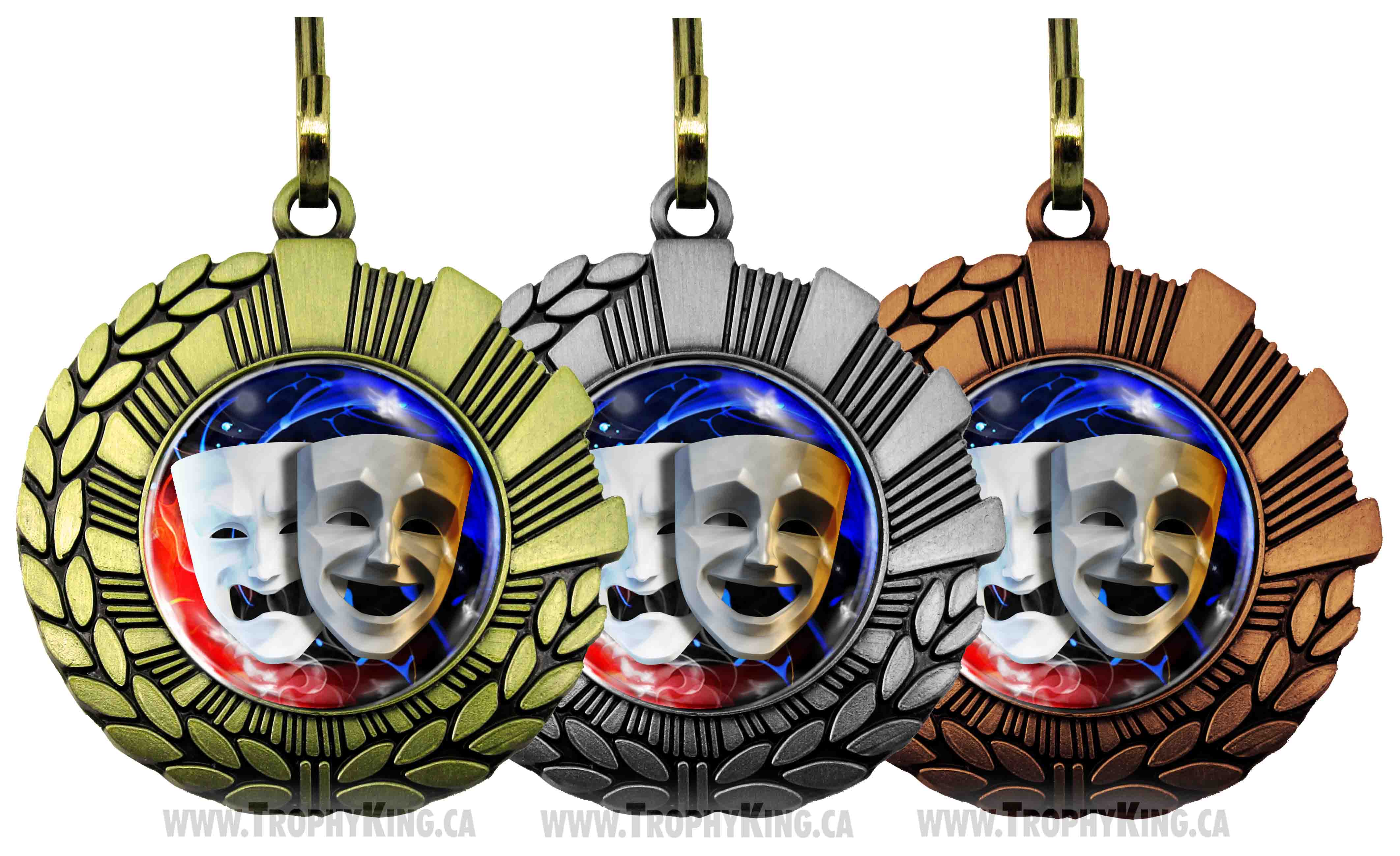 Drama Mask Medallion | Drama Medallion | The Trophy King Main image