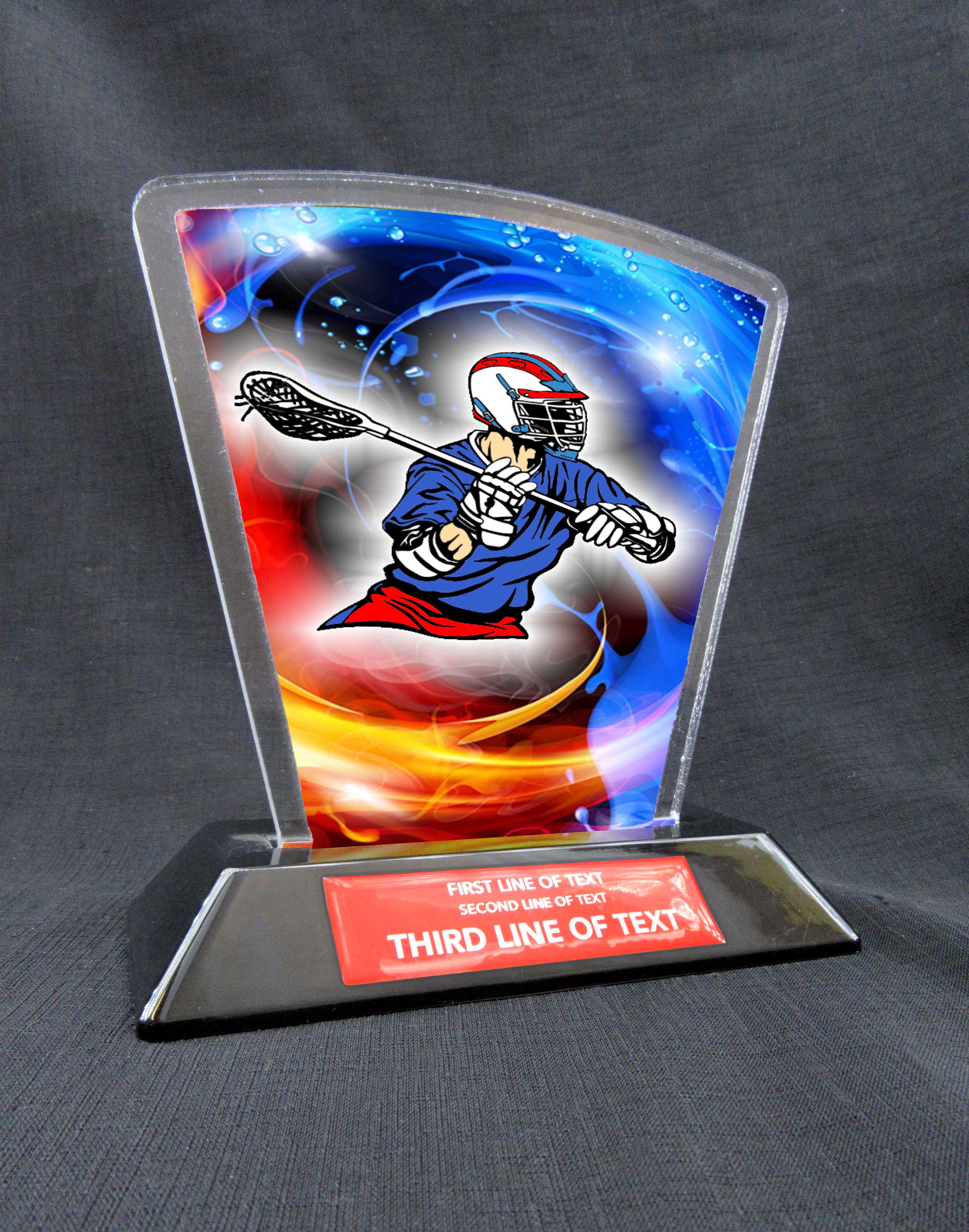 6" Flare Acrylic Award -  Lacrosse