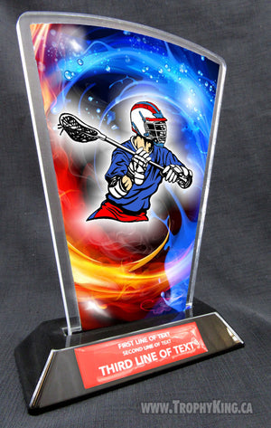 Lacrosse Flare Acrylic Award | Lacrosse Acrylic Award |The Trophy King