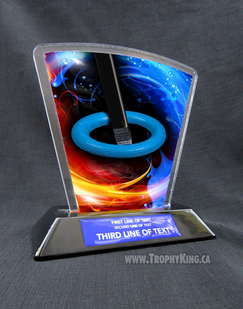 6" Flare Acrylic Award -  Ringette