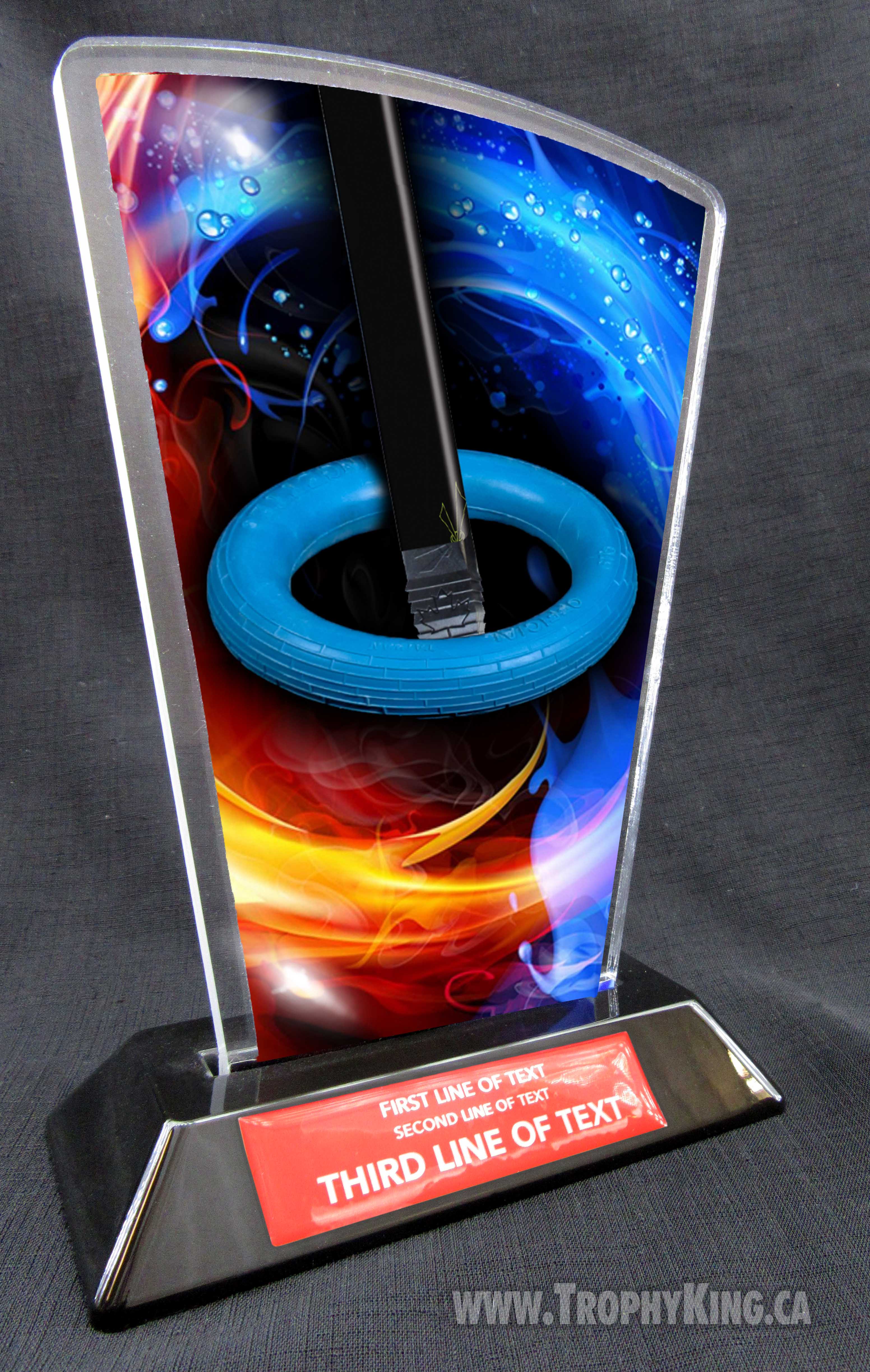 Ringette Flare Acrylic Award | Ringette Award | The Trophy King Main image