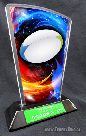 Rugby Flare Acrylic Award | Rugby Award | The Trophy King