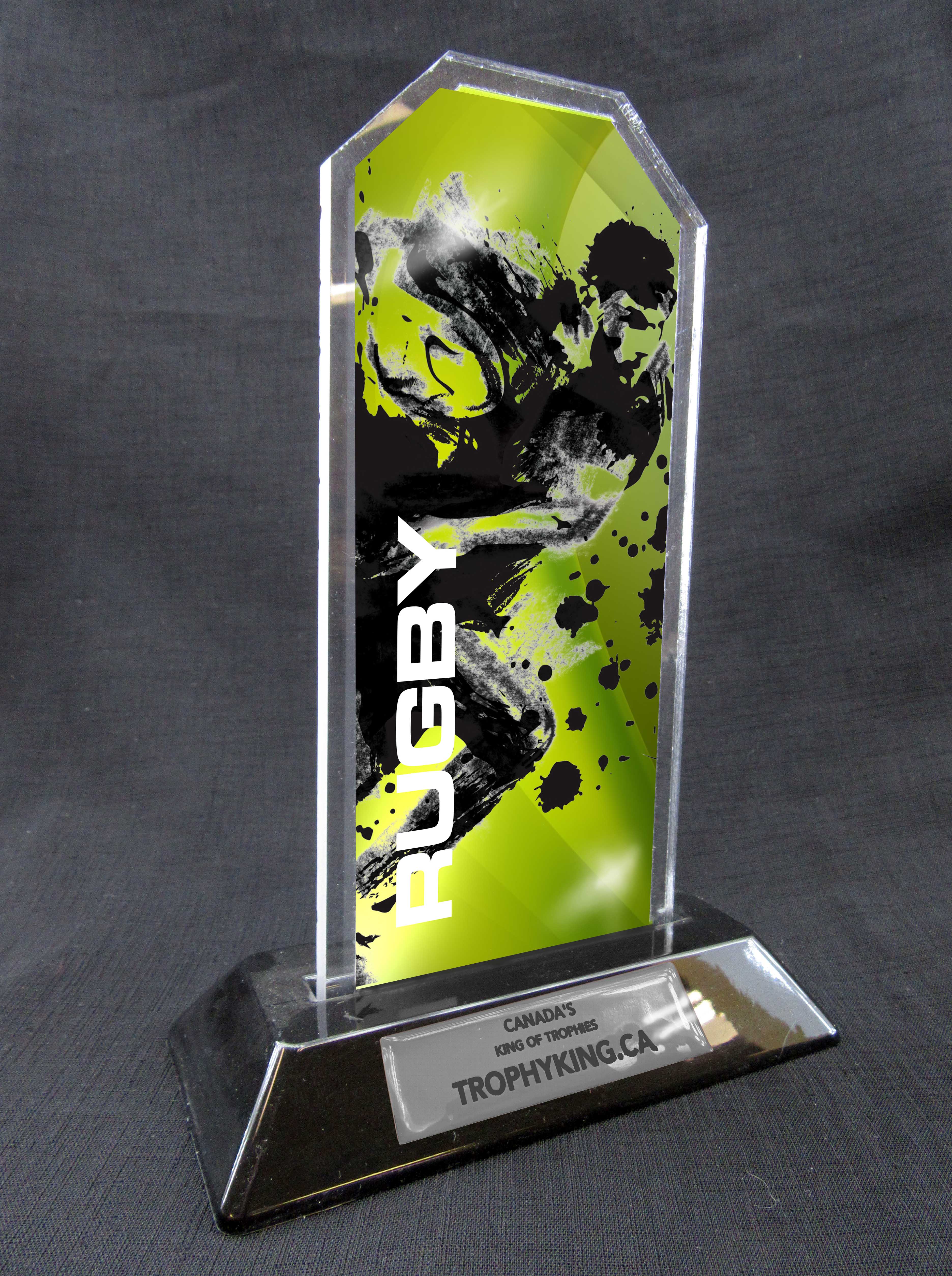 8" Peak Acrylic Award - Rugby