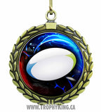 2.50" Large Medal - Rugby