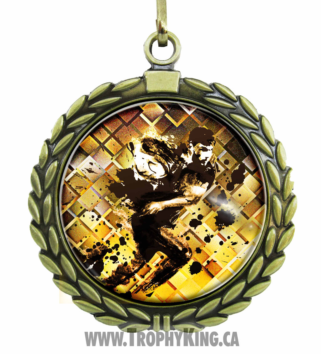 2.50" Large Medal - Rugby 2