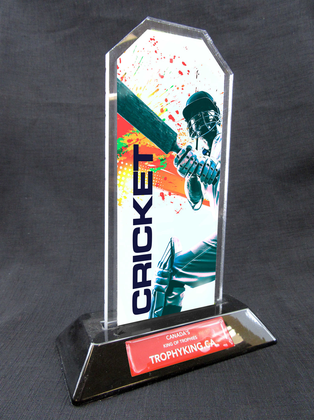 8" Peak Acrylic Award - Cricket