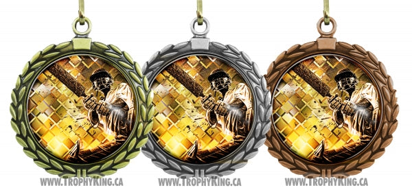 2.50" Large Medal - Cricket