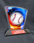 6" Flare Acrylic Award -  Baseball