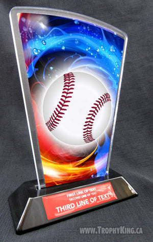  Baseball Flare Acrylic Award | Flare Acrylic Award | The Trophy King