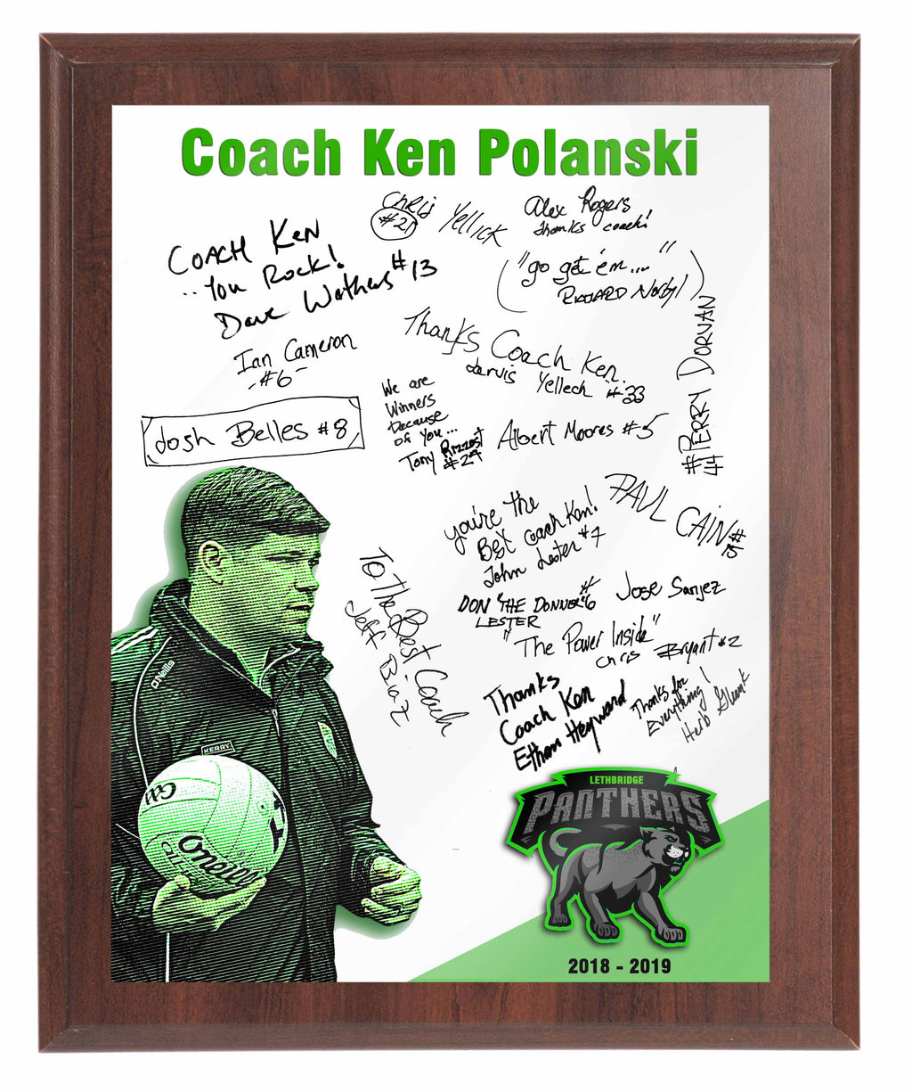 8" x 10" Full Color Plaque