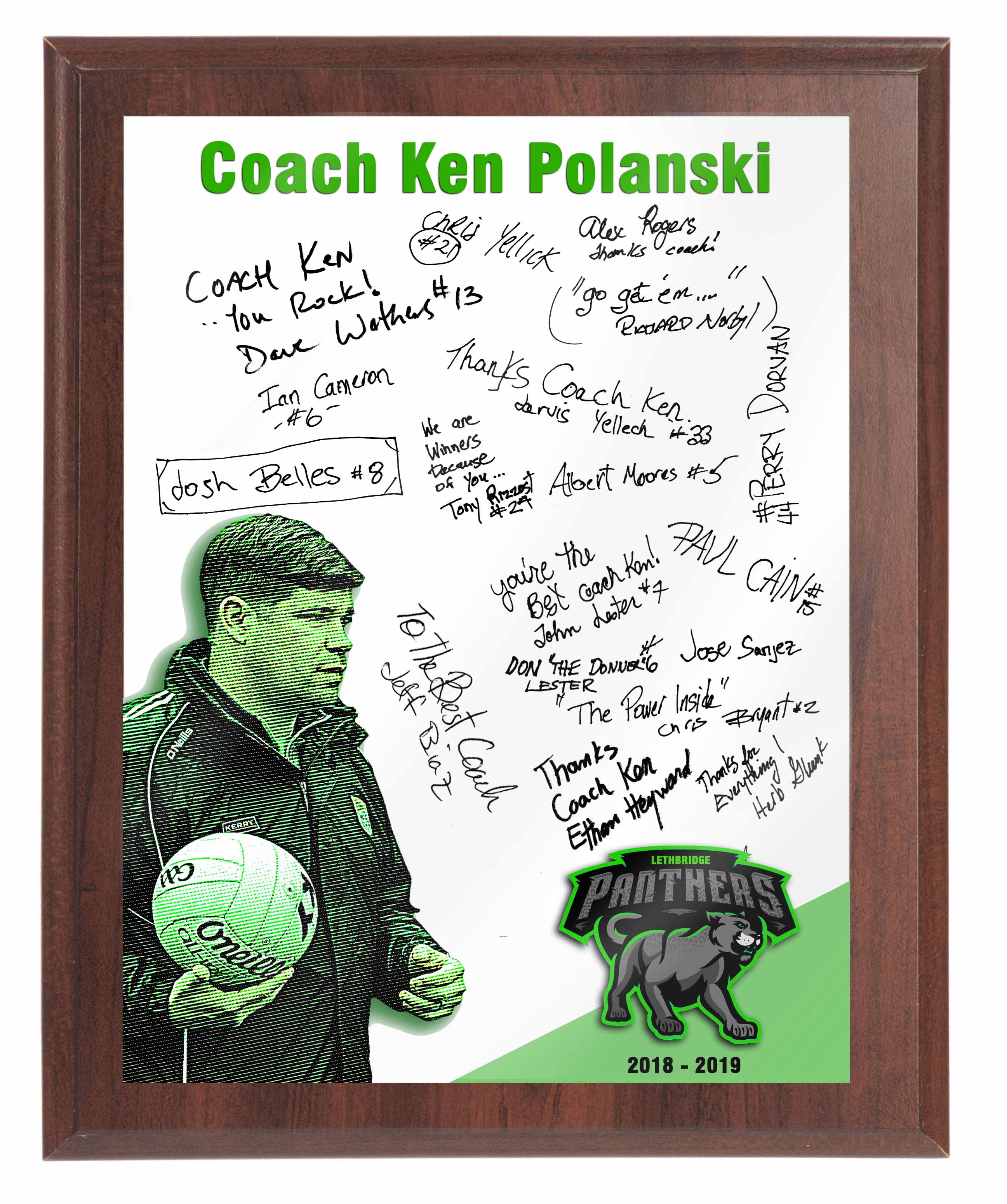 8" x 10" Full Color Plaque