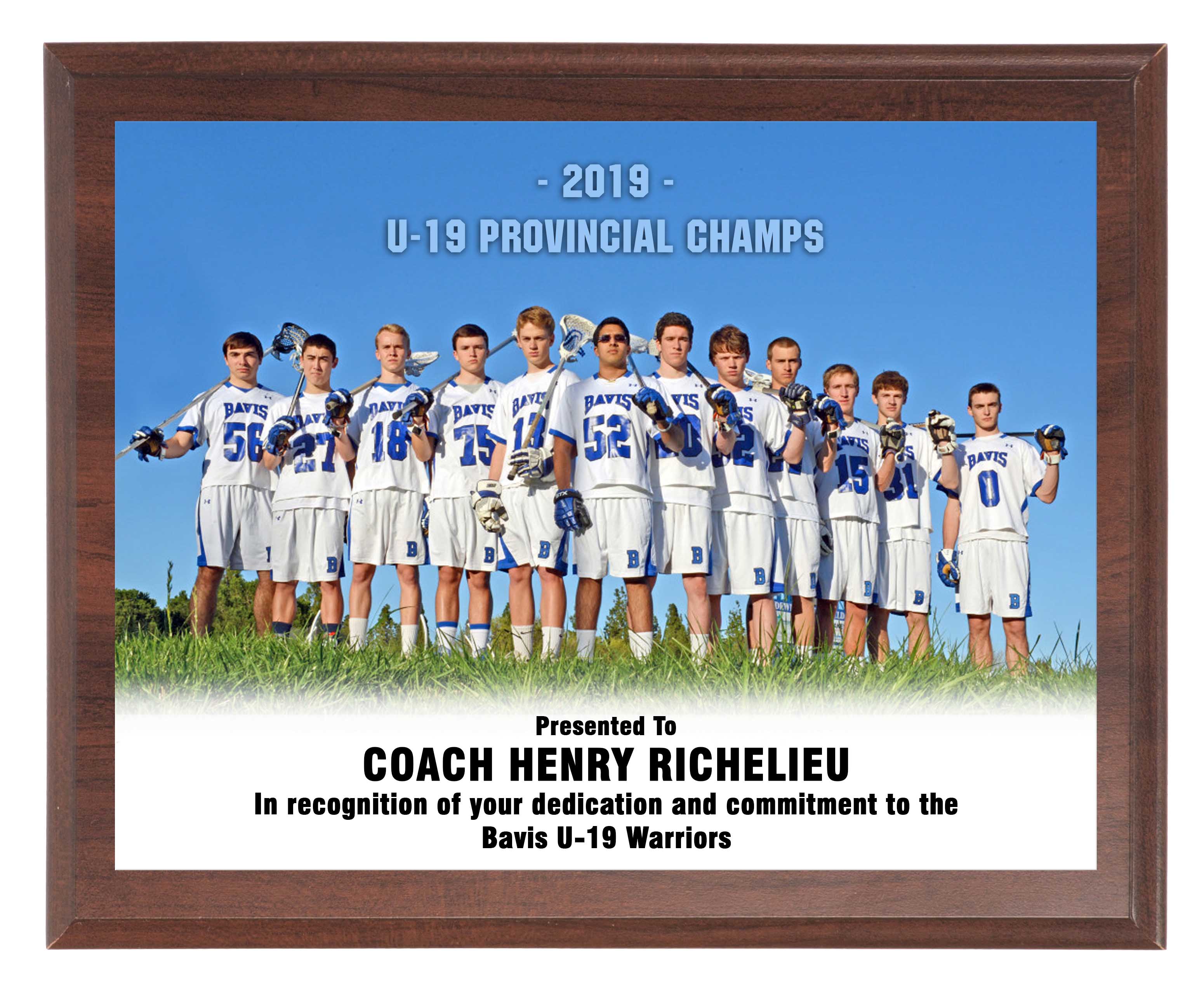 8" x 10" Full Color Plaque