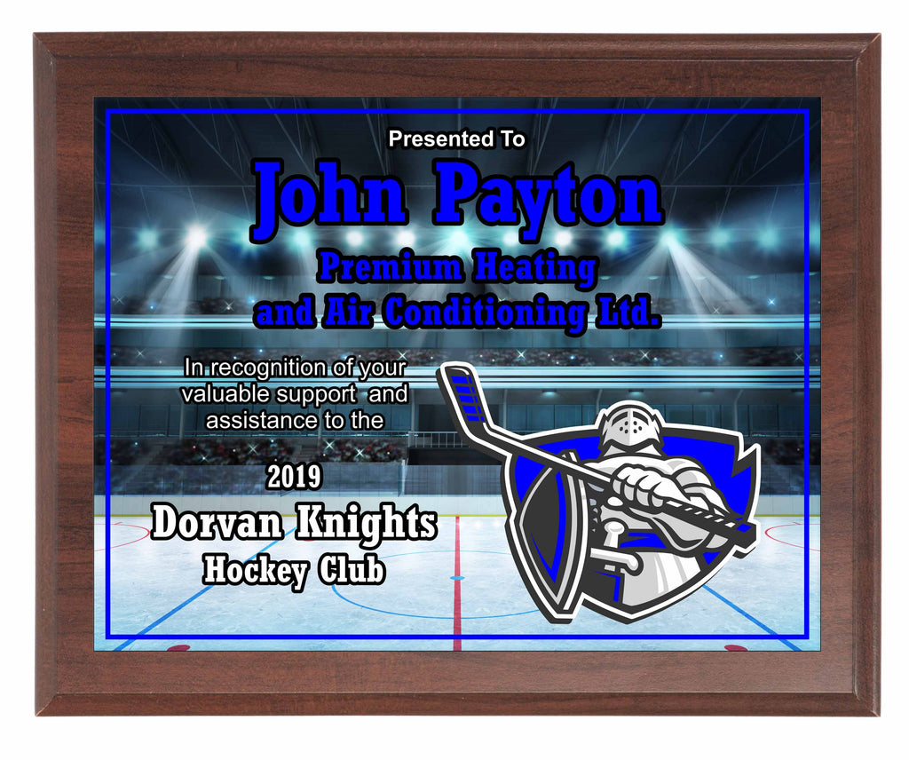 8" x 10" Full Color Plaque