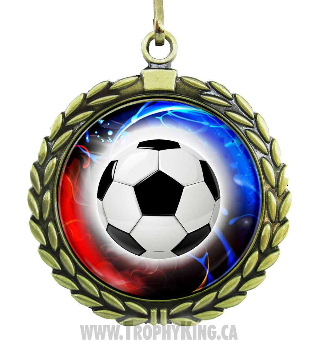 2.50 Large Medal - Gold Soccer 1