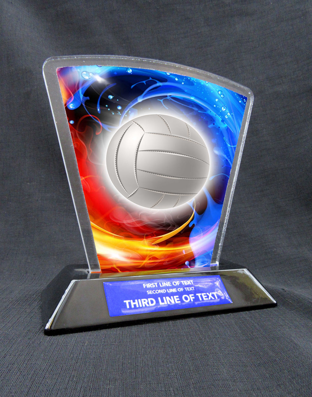 6" Flare Acrylic Award -  Volleyball