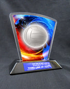 6" Flare Acrylic Award -  Volleyball