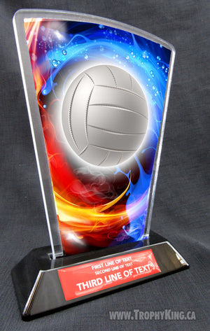 Volleyball Flare Acrylic Award | Volleyball Award | The Trophy King