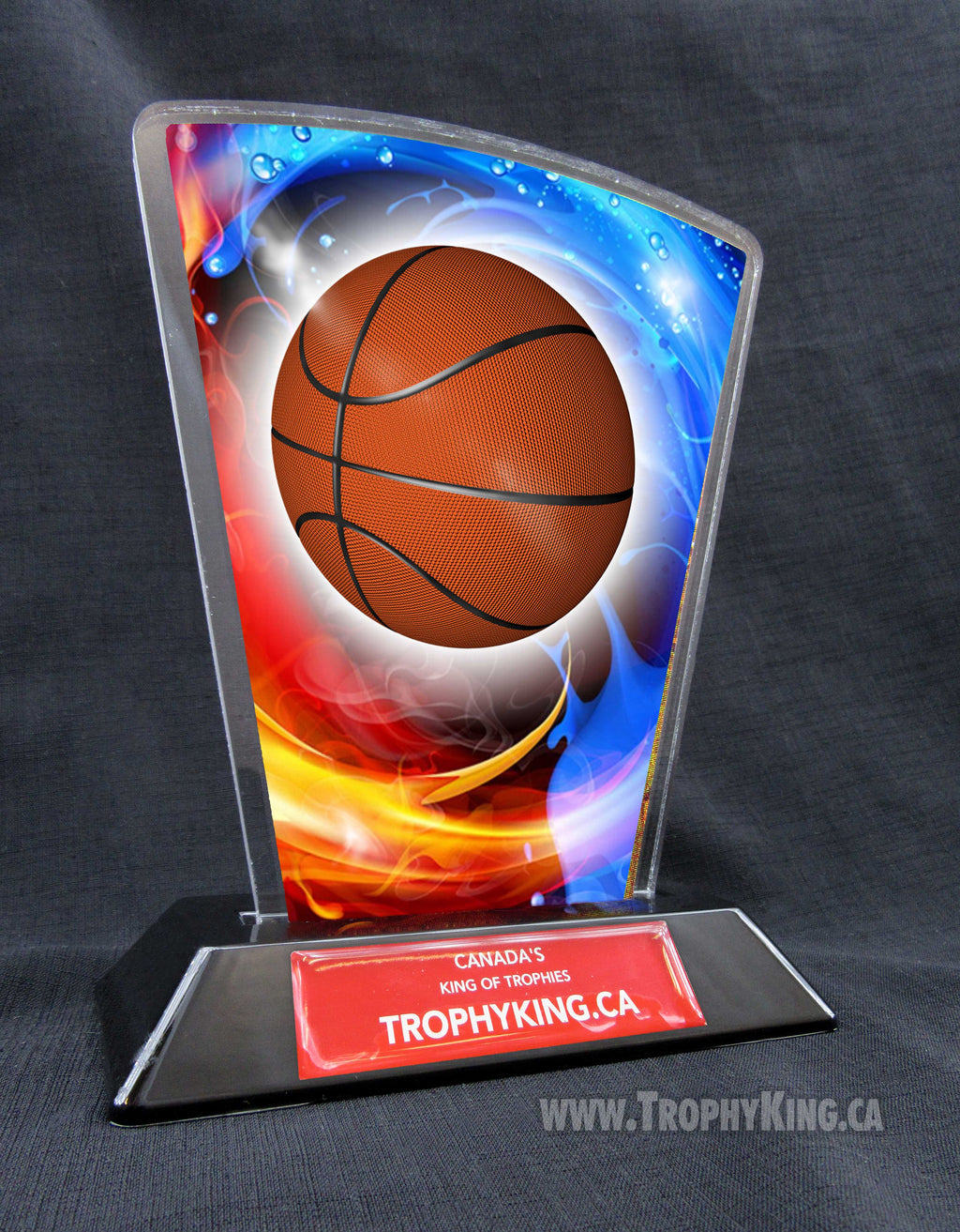 7" Flare Acrylic Award -  Basketball