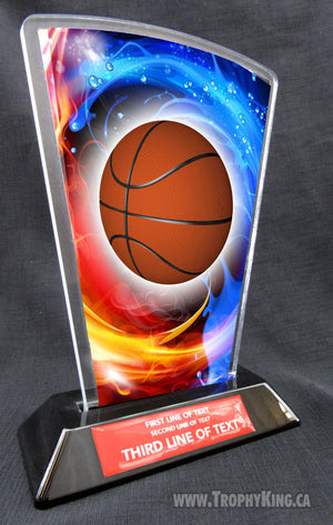 Basketball Flare Acrylic Award | Basketball Award | The Trophy King