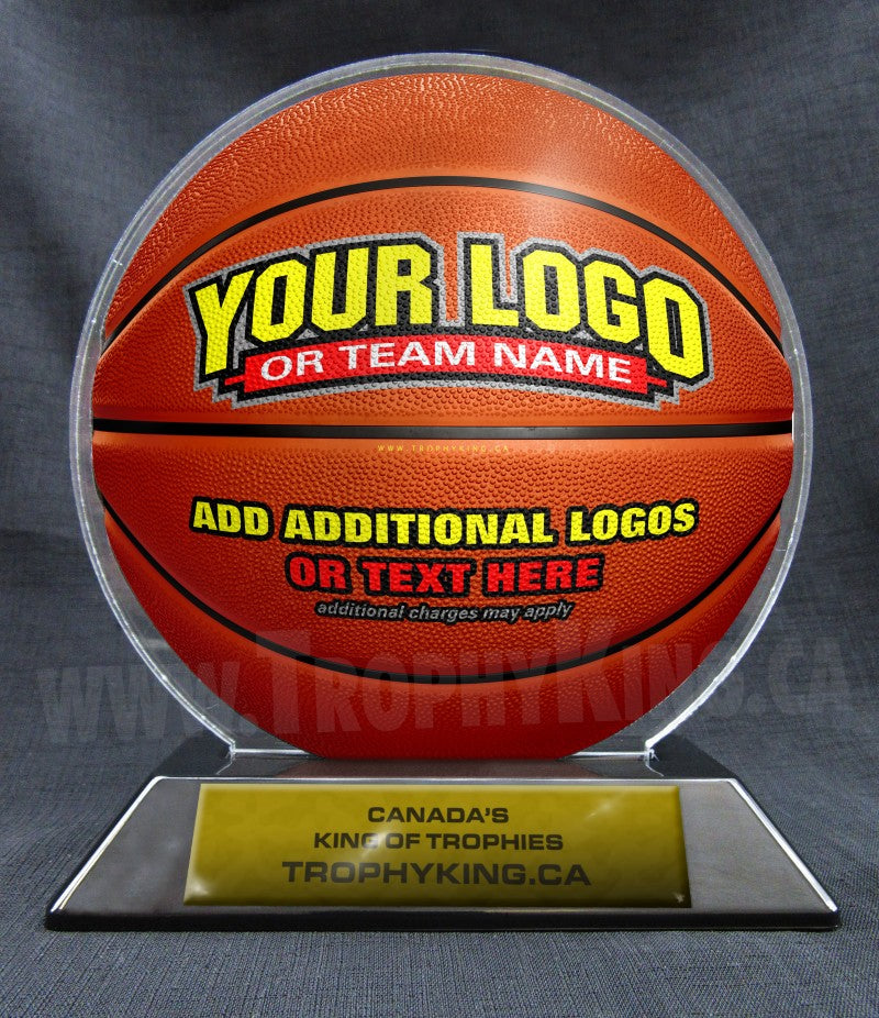 6" Basketball Shaped Acrylic Award