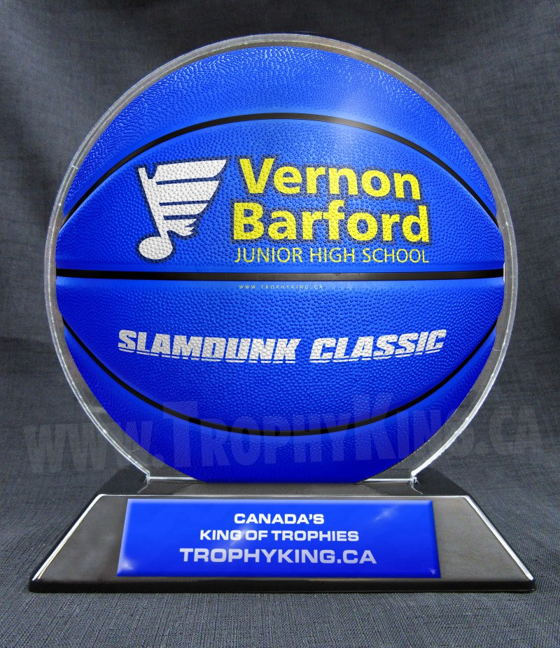 6" Basketball Shaped Acrylic Award