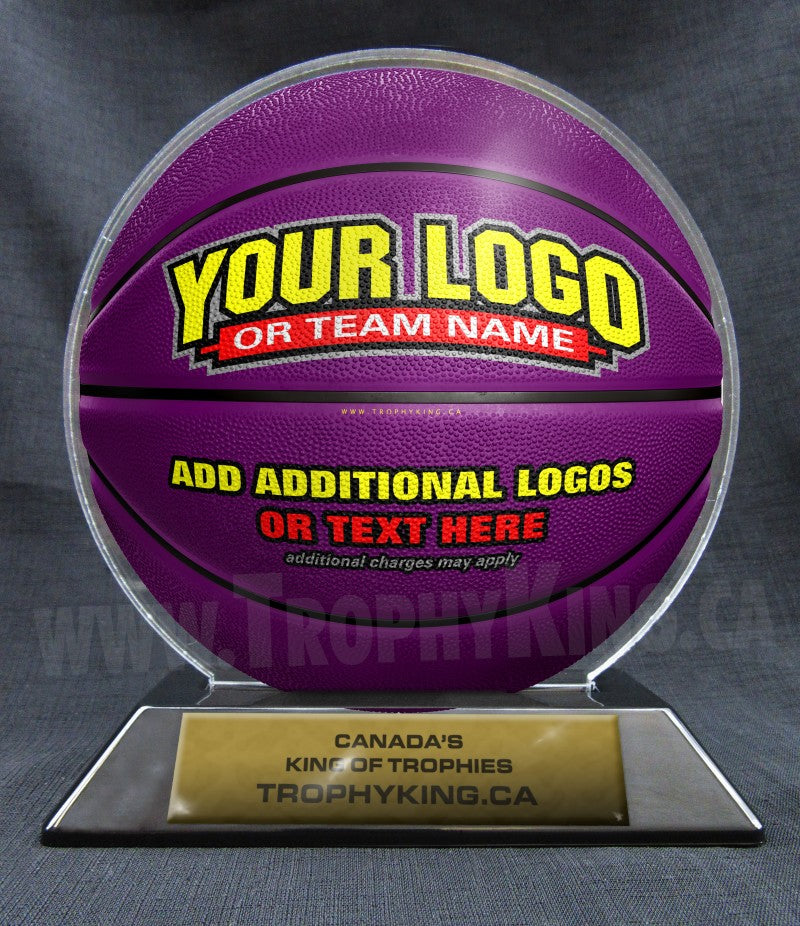 6" Basketball Shaped Acrylic Award