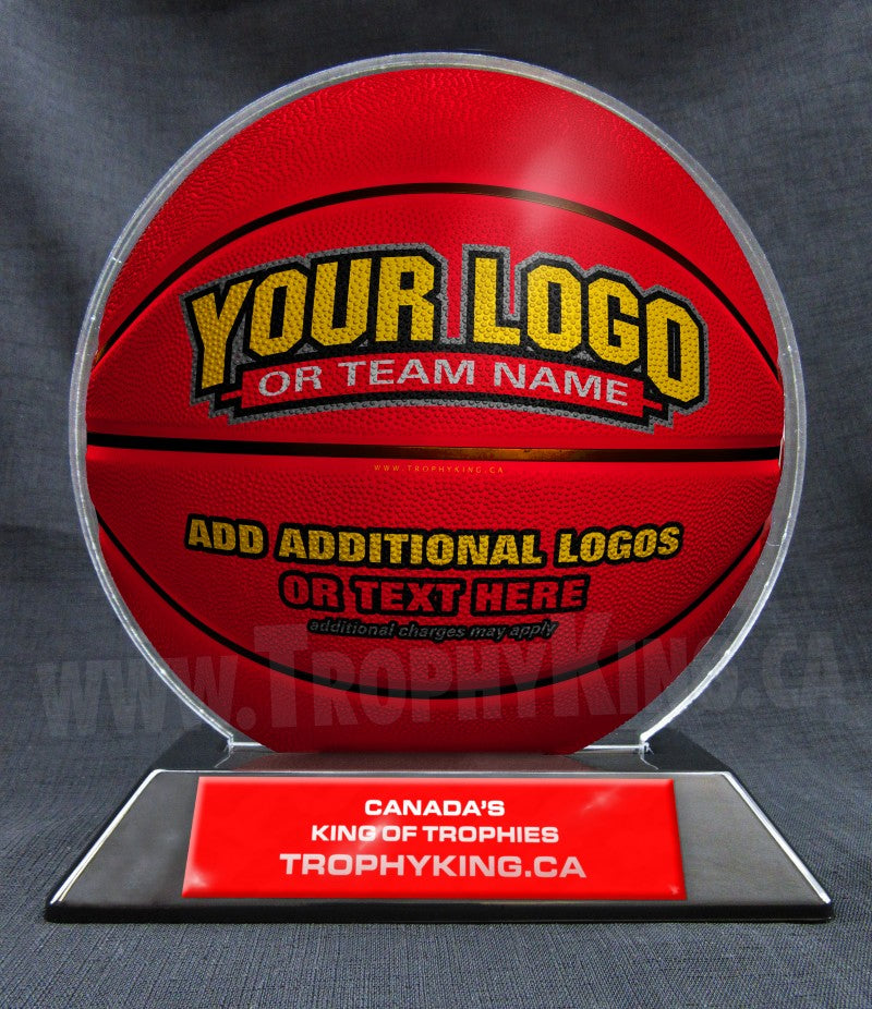 6" Basketball Shaped Acrylic Award