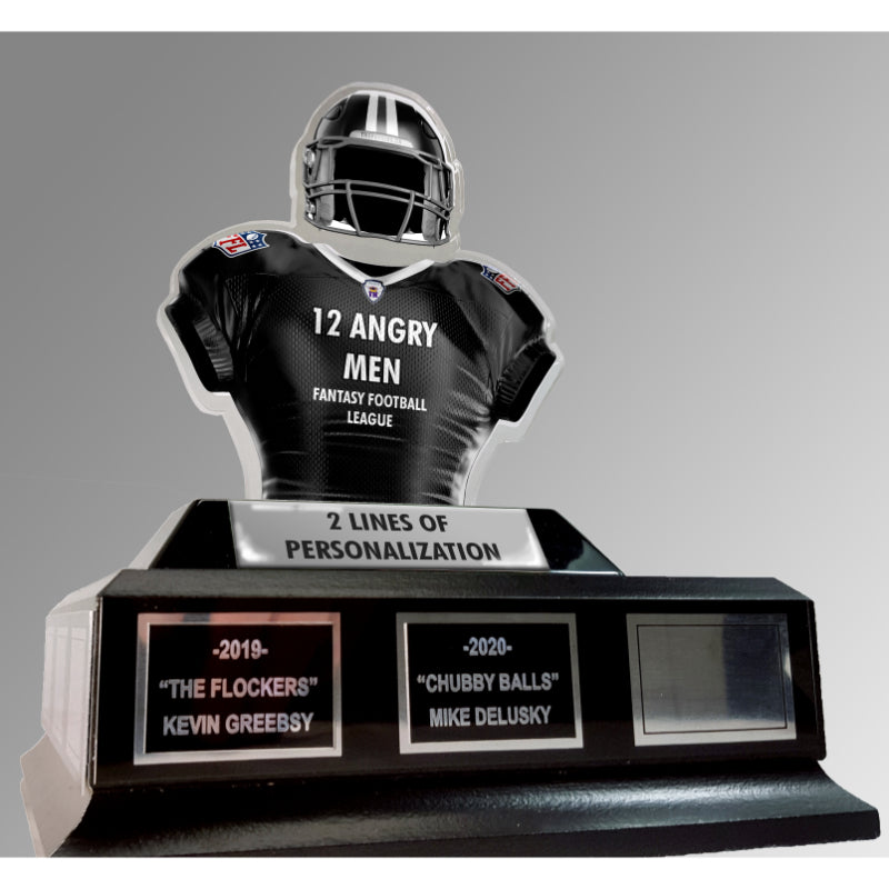 Custom Fantasy Football Acrylic Jersey On Black Base