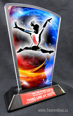 Gymnastics Flare Acrylic Award | Gymnastics Award | The Trophy King