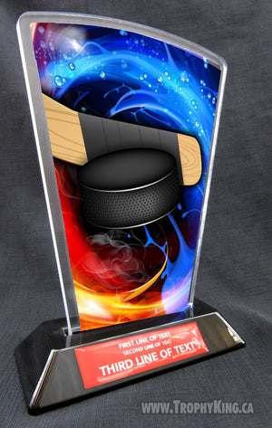Hockey Flare Acrylic Award | Hockey Award | The Trophy King