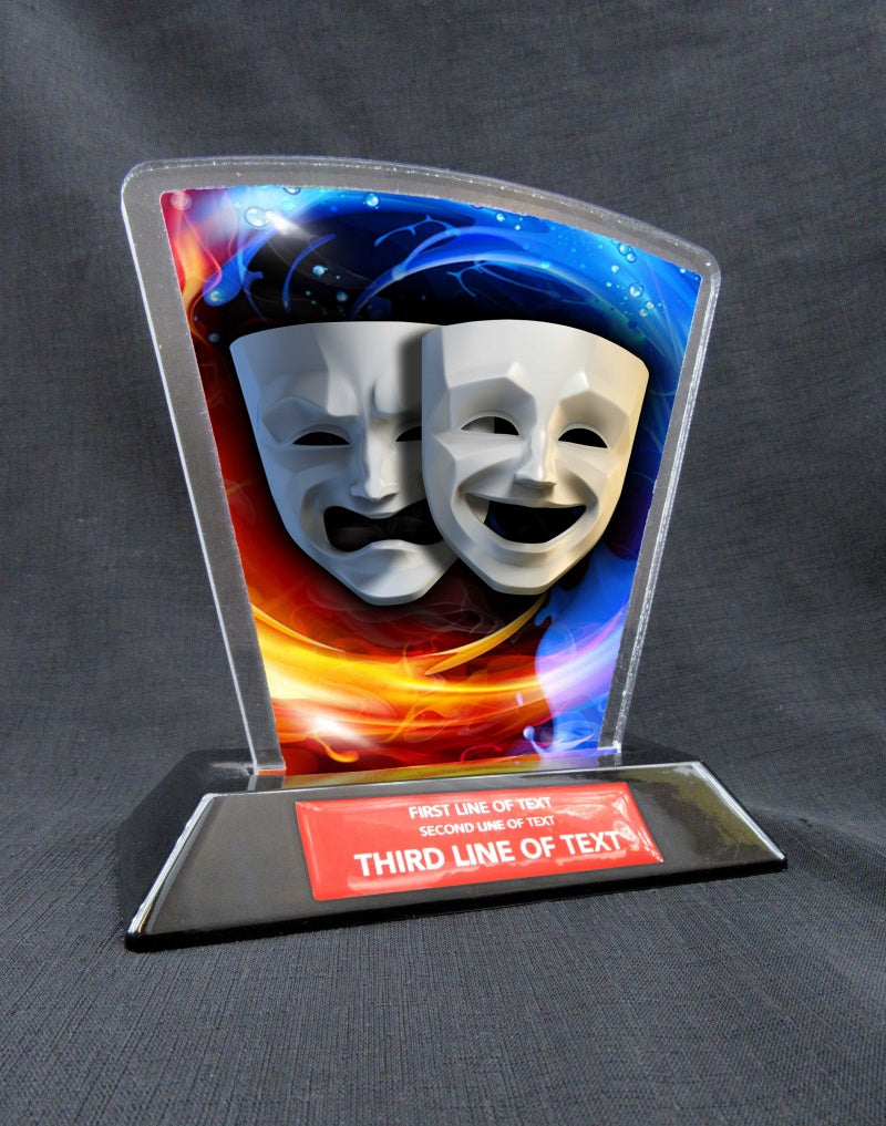 6" Flare Acrylic Award -  Drama