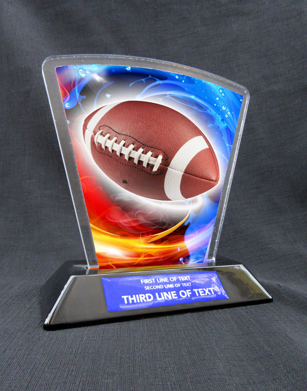 6" Flare Acrylic Award - Football