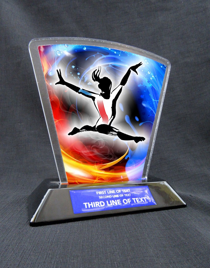 6" Flare Acrylic Award -  Gymnastics
