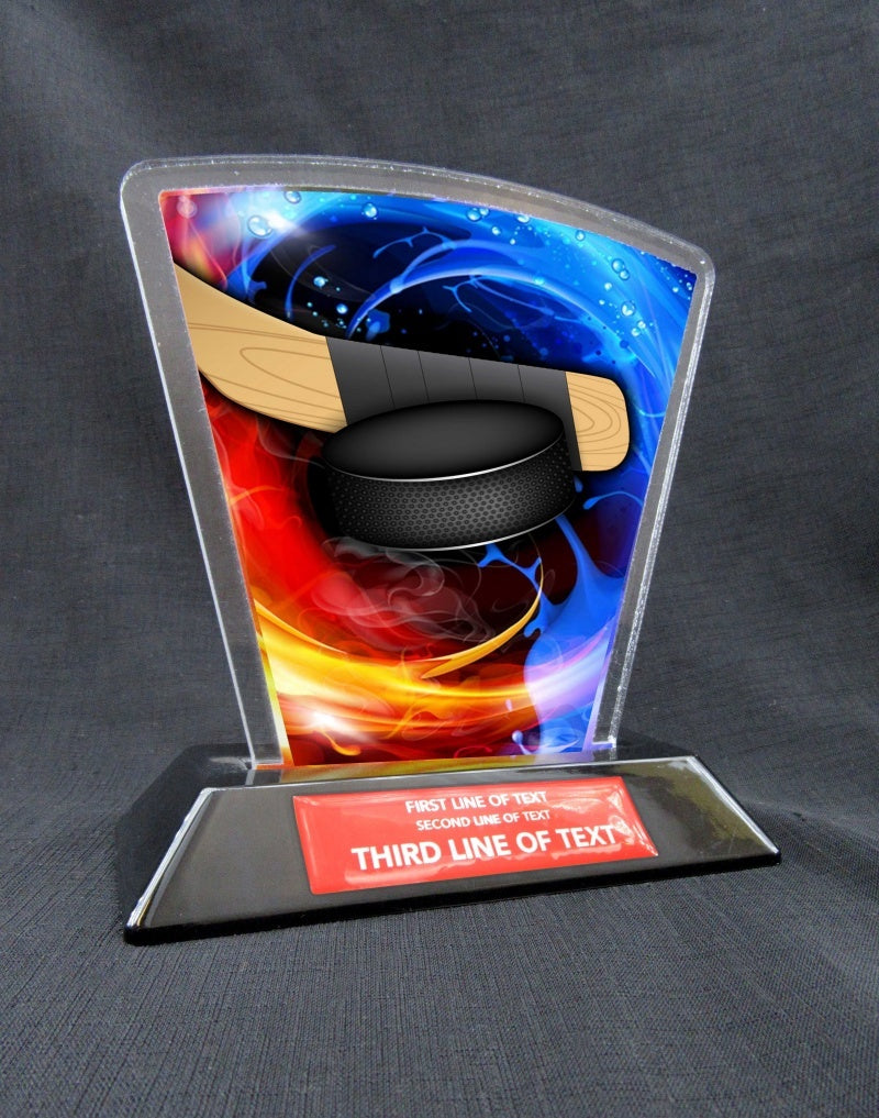 6" Flare Acrylic Award -  Hockey 1
