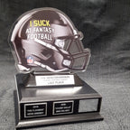 I Suck At Fantasy Football Helmet On Black Base