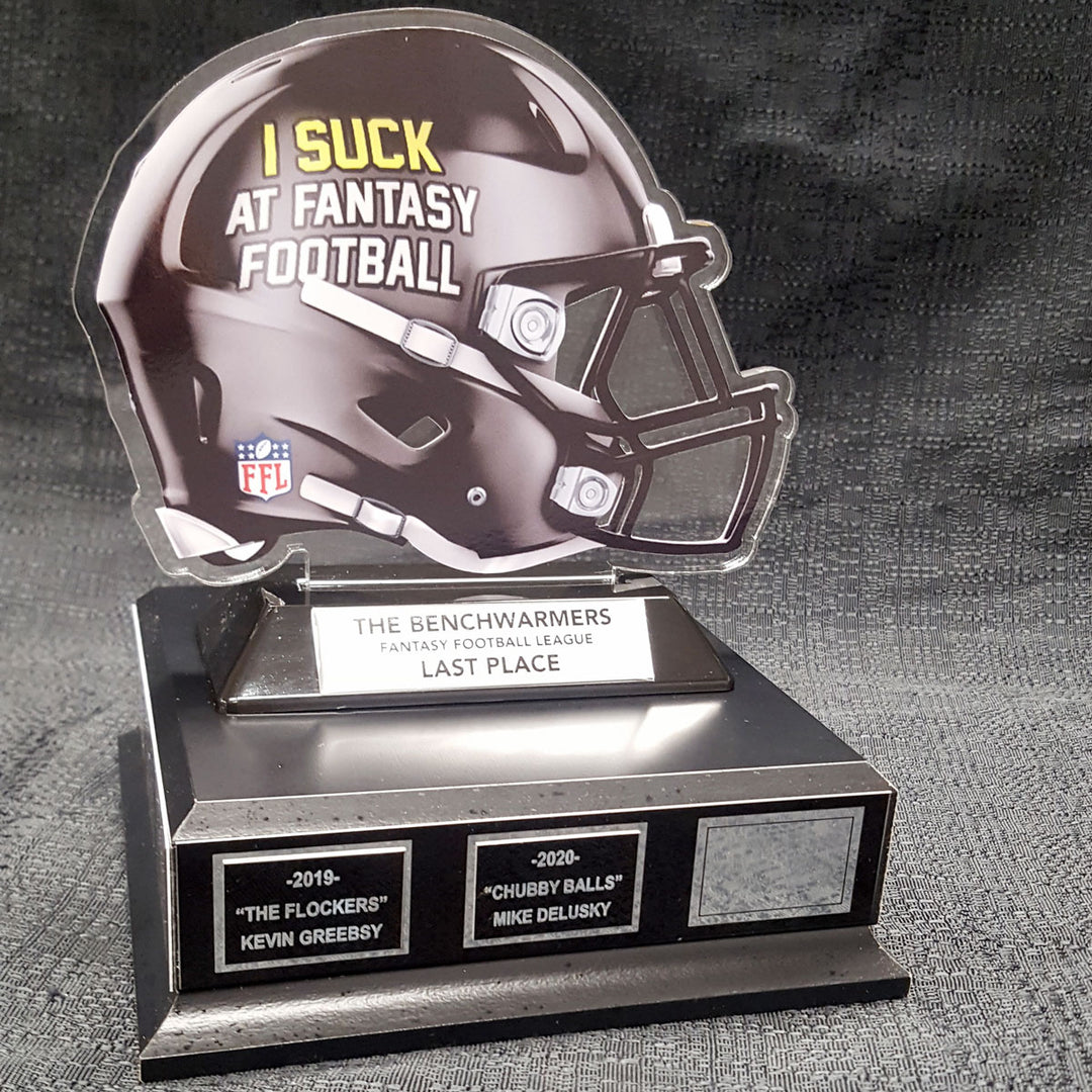 fantasy football helmet trophy TrophySmack League Championship (Helmet Only) : Sports & Outdoors This trophy is more valuable than a dragons hoard and more coveted than a unicorns mane Winning never looked so good.