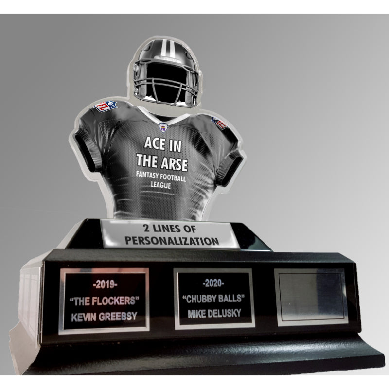 Custom Fantasy Football Acrylic Jersey On Black Base