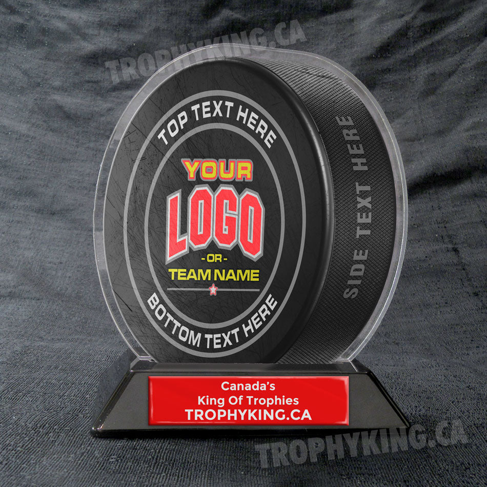 6" Acrylic Hockey Puck Award