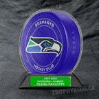 6" Acrylic Hockey Puck Award