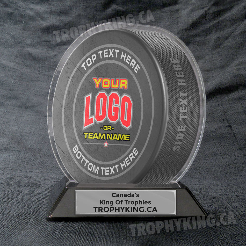 6" Acrylic Hockey Puck Award