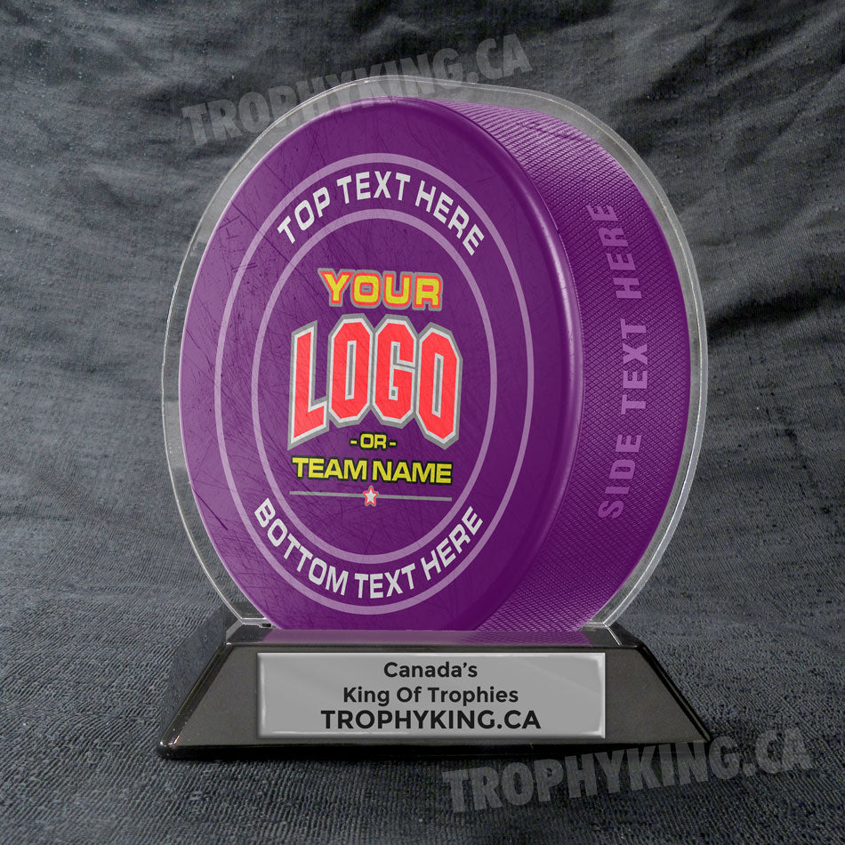 6" Acrylic Hockey Puck Award