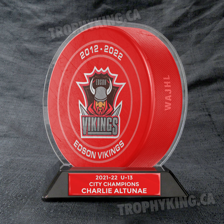 6" Acrylic Hockey Puck Award