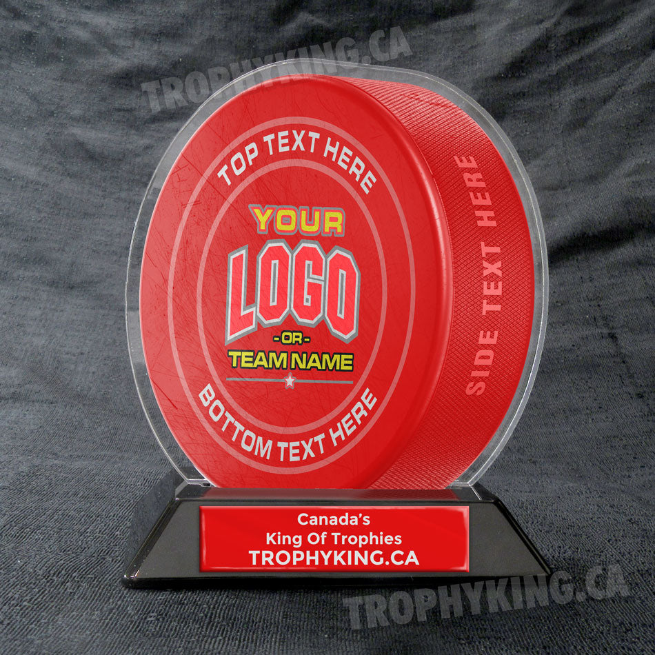 6" Acrylic Hockey Puck Award