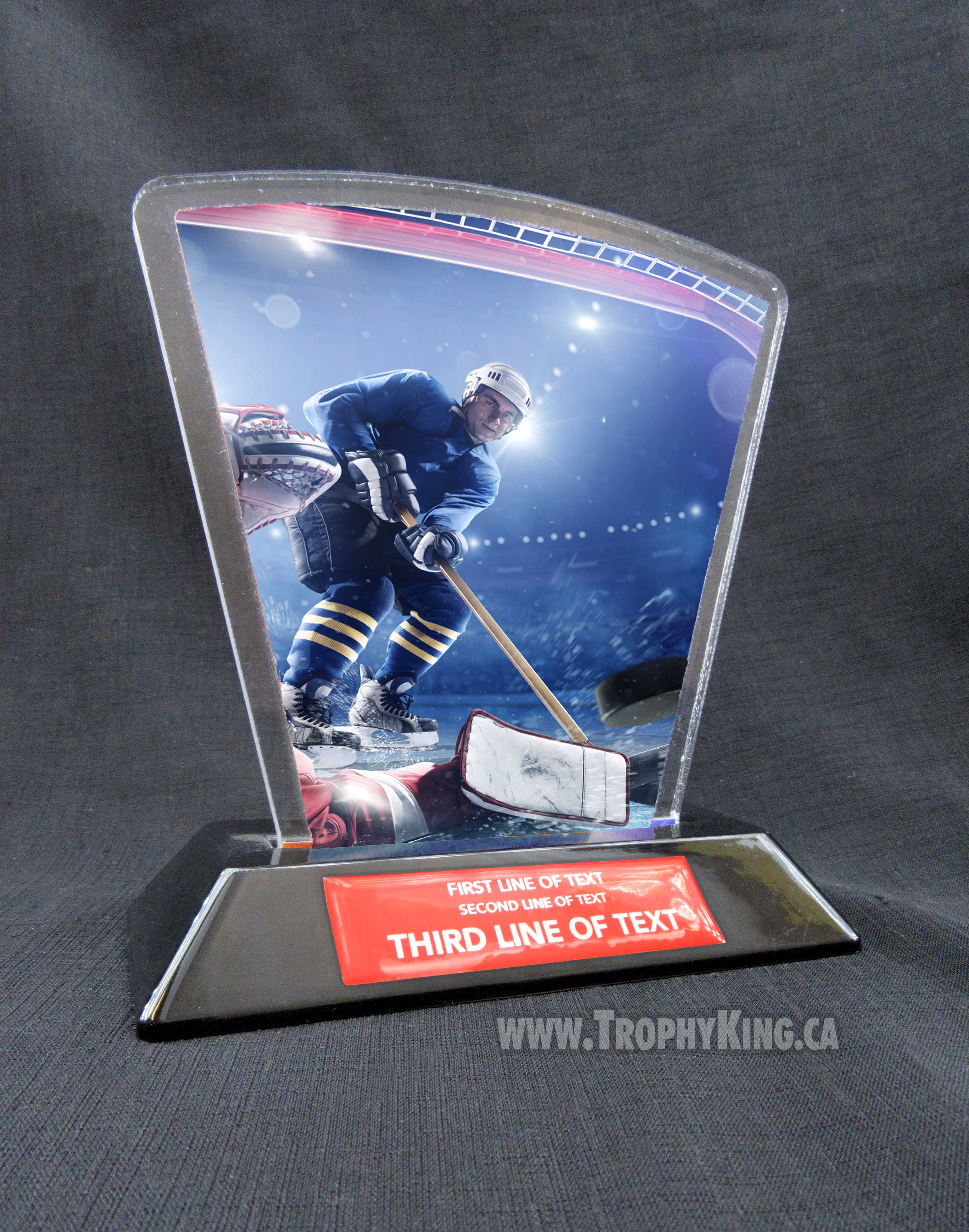 6" Flare Acrylic Award -  Hockey 2 Main image