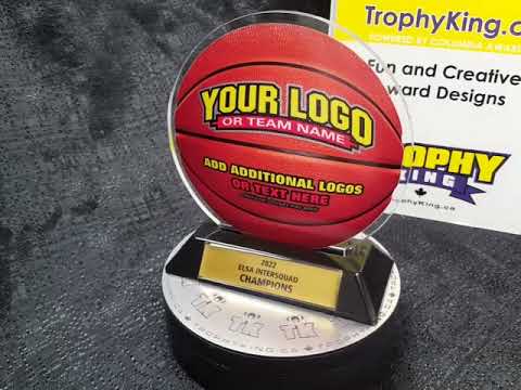 6" Basketball Shaped Acrylic Award