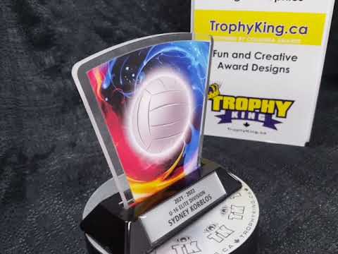 Volleyball Flare Acrylic Award | Volleyball Award | The Trophy King