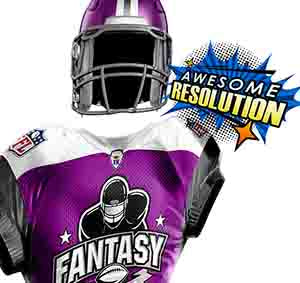 Fantasy Football Jesery On Black Wooden Base