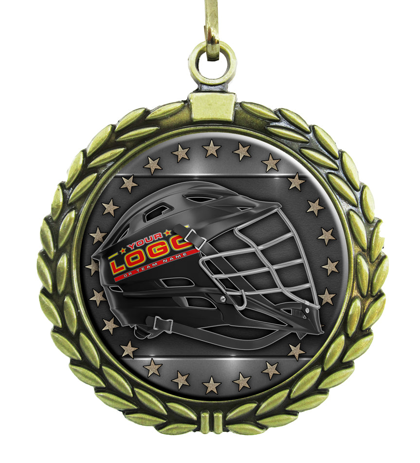 Large Gold Medal - Lacrosse Helmet with Custom Graphics Secondary image